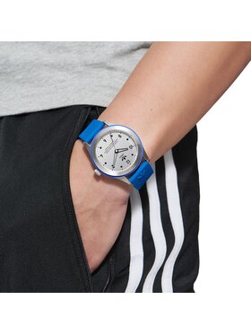 Adidas Originals Sat Code Three Watch AOSY23032 Srebrna