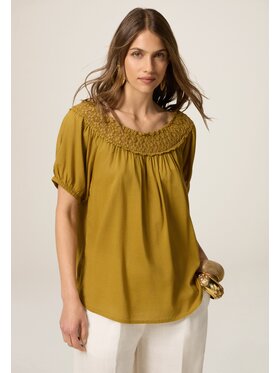 Oltre Oltre Bluzka 2465J000696N015 Zielony Baggy Fit
