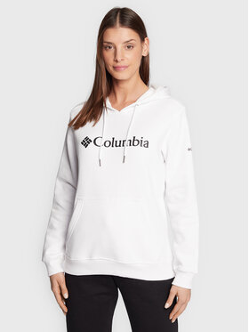 Columbia Columbia Majica dugih rukava Logo 1895751 Bijela Regular Fit