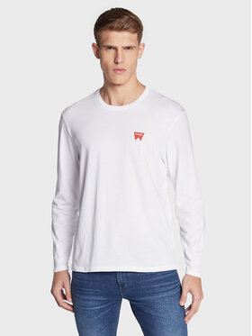 Wrangler Wrangler Longsleeve Sign Off W70KD3989 112320268 Weiß Regular Fit