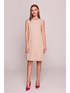 Stylove Stylove Sukienka codzienna S408 Beżowy A-Line Fit