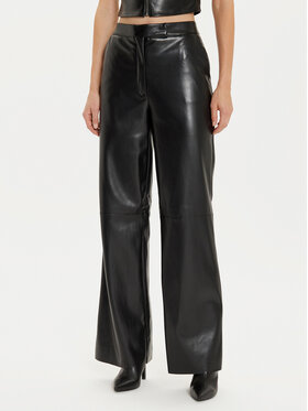 Guess Guess Kalhoty z imitace kůže Vixen W4PB68 WF8Q0 Černá Regular Fit