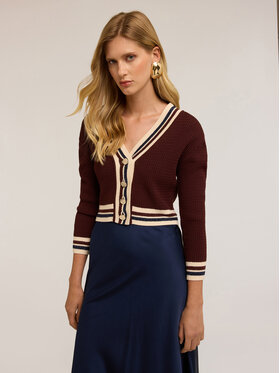 Motivi Motivi Cardigan M437W003533N022 Bordeaux Regular Fit