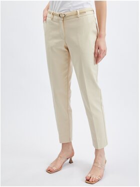 Orsay Orsay Spodnie damskie 356250048000__38 Beżowy Regular Fit