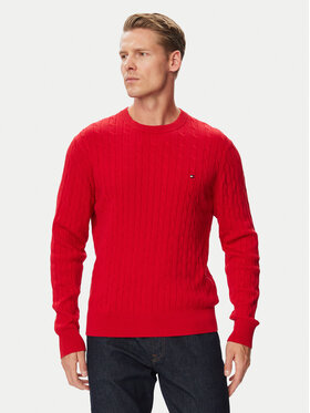 Tommy Hilfiger Tommy Hilfiger Sweter Classic MW0MW33132 Czerwony Regular Fit
