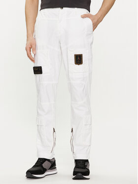 Aeronautica Militare Aeronautica Militare Kalhoty z materiálu 241PA1387CT1493 Bílá Regular Fit