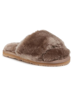 Mou Mou Natikače Sheepskin Fur Slide Slipper FW161001L Smeđa