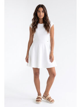FIGL FIGL Sukienka codzienna M1369 Kremowy Regular Fit