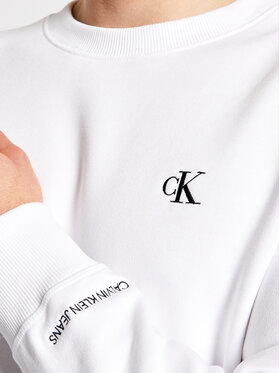 Calvin Klein Jeans Calvin Klein Jeans Суитшърт Embroidered Logo J30J314536 Бял Regular Fit