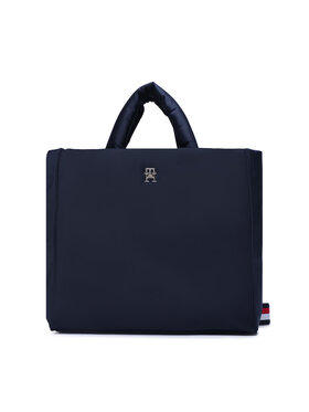 Tommy Hilfiger Tommy Hilfiger Geantă Th Flow Tote Solid AW0AW14688 Bleumarin