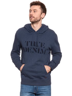 Mustang Mustang Felpa TERRY HOODIE Blu Regular Fit