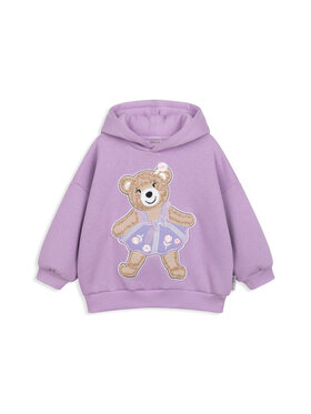Bejbi Story Bejbi Story Bluza Bluza oversize Margaret Teddy z kapturem Fioletowy Oversize