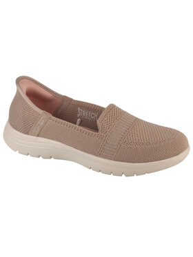 Skechers Skechers Półbuty Skechers Slip-Ins On The Go Flex - Camellia Beżowy