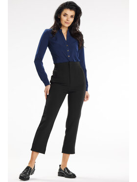 Awama Awama Koszula A649 Granatowy Basic Fit