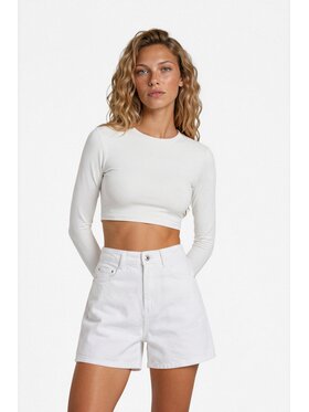 LE POSSÉ LE POSSÉ Τοπ TKZDR Λευκό Slim Fit