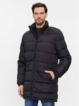 Brave Soul Brave Soul Vatovaná bunda MJK-DAVISLONGBLK Černá Regular Fit