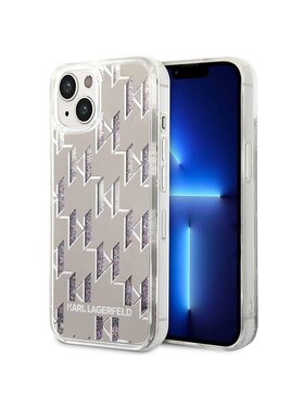 KARL LAGERFELD KARL LAGERFELD Etui na telefon Glitter Liquid Monogram Srebrny
