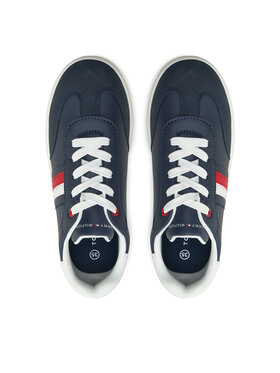 Tommy Hilfiger Superge Stripe Low Cut Lace-Up Sneaker T3X9-33851-1269 S Mornarsko Modra