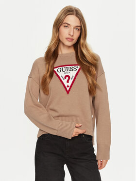 Guess Jeans Guess Jeans Sweater W4BR12 Z3HM1 Barna Regular Fit