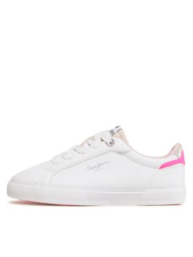 Pepe Jeans Tenis Superge Kenton Basic Girl PGS30549 Bela