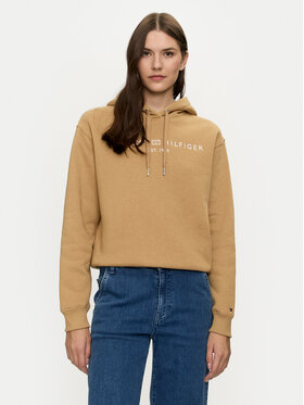 Tommy Hilfiger Tommy Hilfiger Majica dugih rukava Modern WW0WW43598 Bež Regular Fit