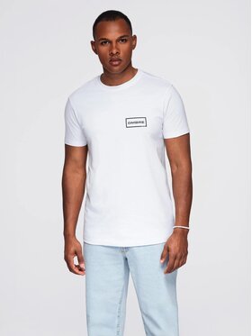 Ombre Ombre T-Shirt OM-TSPT-0231 Biały Regular Fit