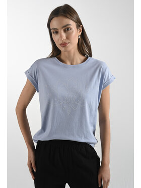 Femestage Femestage T-Shirt Femestage AB BASE TSH1531-012 Niebieski Regular Fit