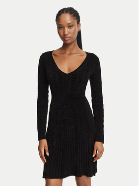 Guess Guess Úpletové šaty W6BK31 Z1443 Čierna Regular Fit
