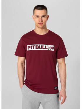 PITBULL PITBULL T-Shirt Koszulka Bordowy Regular Fit