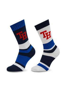 Tommy Hilfiger Tommy Hilfiger Zestaw 2 par wysokich skarpet dziecięcych 701224988 Kolorowy