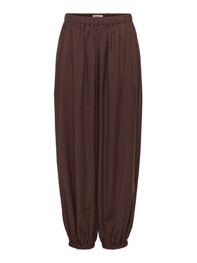 ONLY ONLY Hlače iz tkanine Scarly 15380514 Rjava Relaxed Fit
