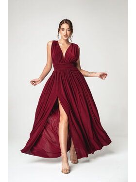 Aurora Aurora Sukienka koktajlowa Aurelia Bordowy Feminine Fit