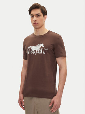 Mustang Mustang T-Shirt Austin 1016279 Braun Regular Fit