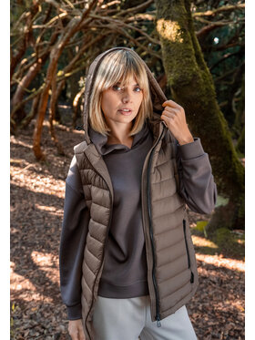 Volcano Volcano Bezrękawnik V-HARMONY Brązowy Regular Fit