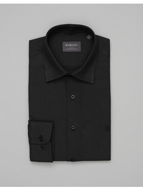 Borgio Borgio Koszula flumeri 00509 Czarny Slim Fit