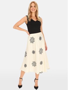 Perso Perso Sukně JPE242380F Béžová Regular Fit