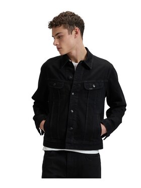 Lee Lee Kurtka jeansowa 112376448 Czarny Regular Fit
