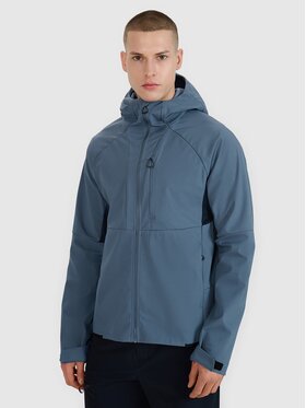 4F 4F Kurtka softshell 4FWSS25TSOFM313-32S Niebieski Regular Fit