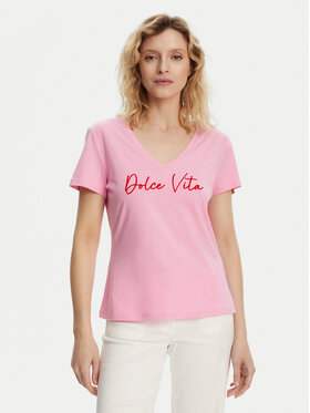 Morgan Morgan T-Shirt 251-DOLCE Różowy Regular Fit