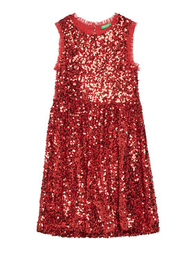 United Colors Of Benetton United Colors Of Benetton Sukienka elegancka 48U9CV02Y Czerwony Regular Fit