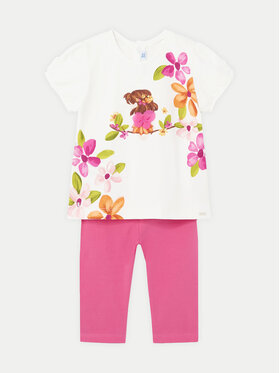 Mayoral Mayoral Set tricou și leggings 01736 Roz Regular Fit