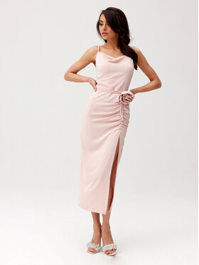 Roco Fashion Roco Fashion Sukienka Maribel Różowy Slim Fit