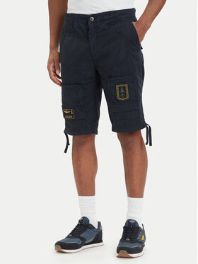 Aeronautica Militare Aeronautica Militare Szövet rövidnadrág 261BE0041UCT01122 Sötétkék Regular Fit