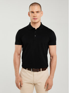 BIG STAR BIG STAR Polo MARKOLINOS Czarny Basic Fit