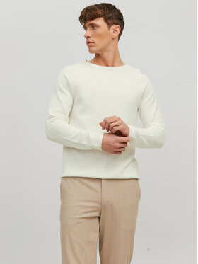 Jack&Jones Jack&Jones Sweter 12157321 Écru Regular Fit