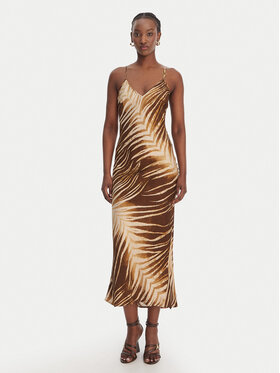 Just Cavalli Just Cavalli Letní šaty 80PAO925 NS819 Béžová Slim Fit