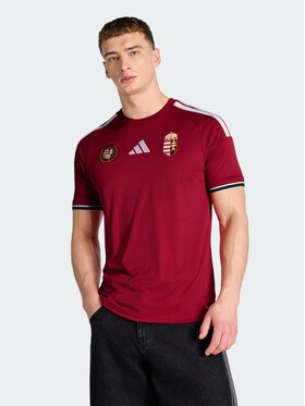 adidas adidas Koszulka techniczna Węgry Czerwony Slim Fit