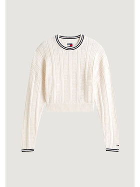 Tommy Jeans Tommy Jeans Maglione DW0DW22025 Bianco Casual Fit