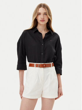 Tommy Hilfiger Tommy Hilfiger Košeľa WW0WW46169 Čierna Loose Fit