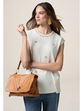 Oltre Oltre T-shirt G434J004251N021 Bianco Regular Fit